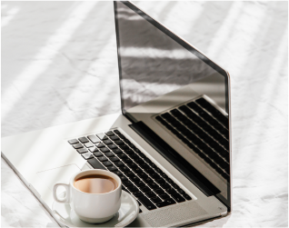 Laptop with coffee image